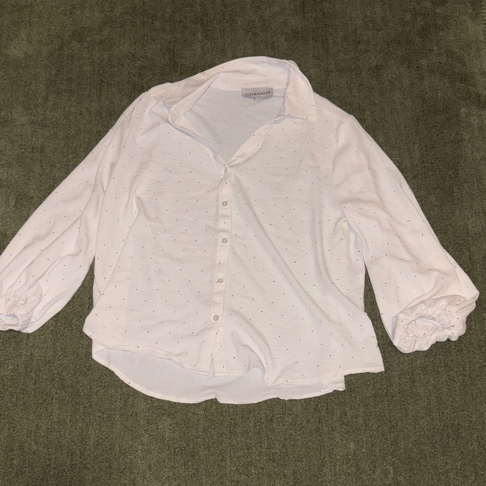 White Button-Up Blouse